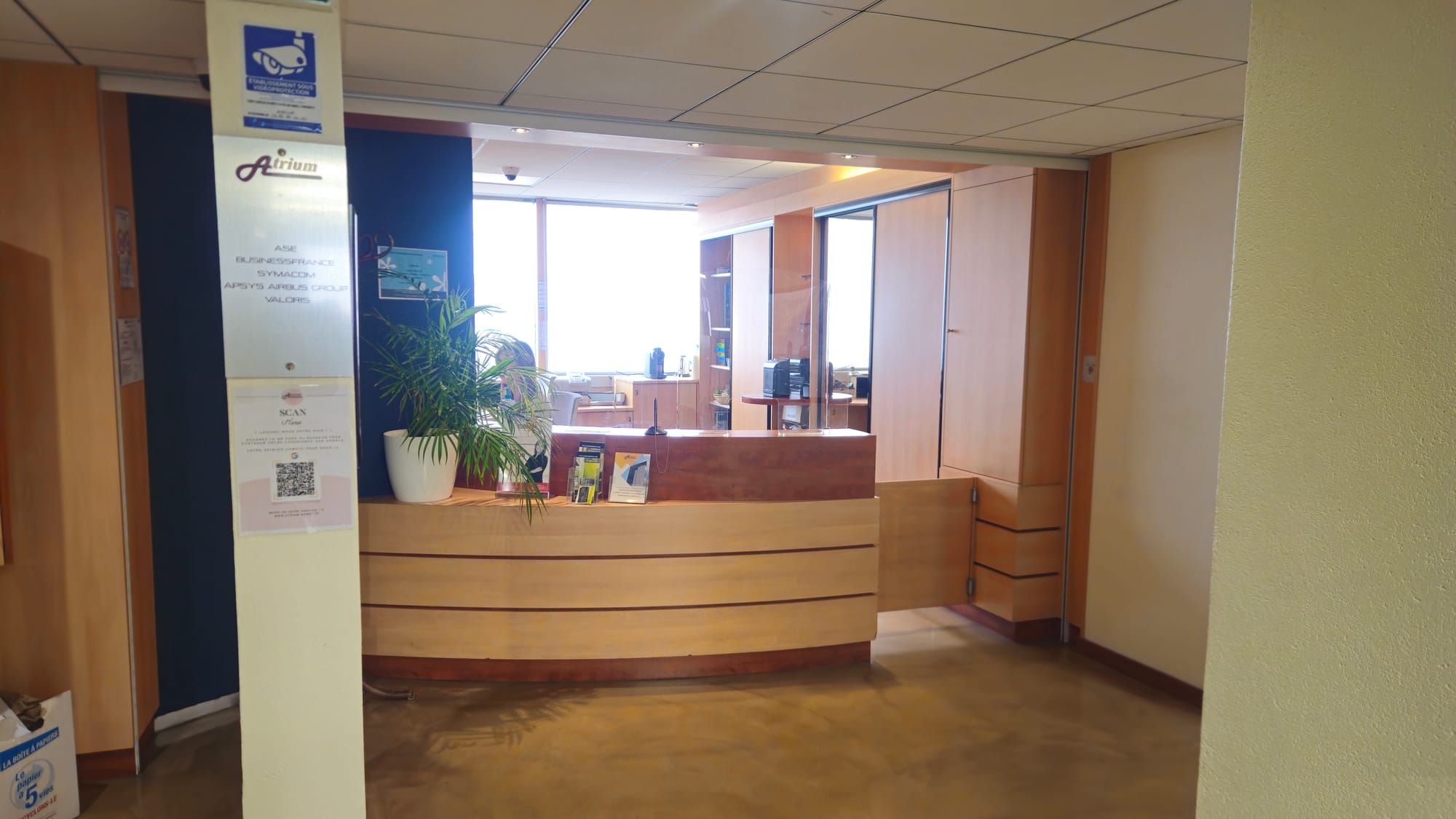 L'accueil du centre d'affaires Quartier des Entrepreneurs by Atrium à Metz, 29 rue de Sarre